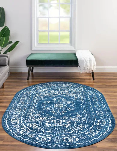 Vista 25 de Unique Loom Boston Collection - Alfombra de área con medallón (2 x 8 pies, color blanco y gris)