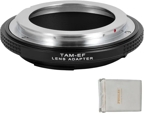 Vista 16 de PHOLSY - Adaptador de montaje de lente compatible con lente Nikon F a cámara Canon EF