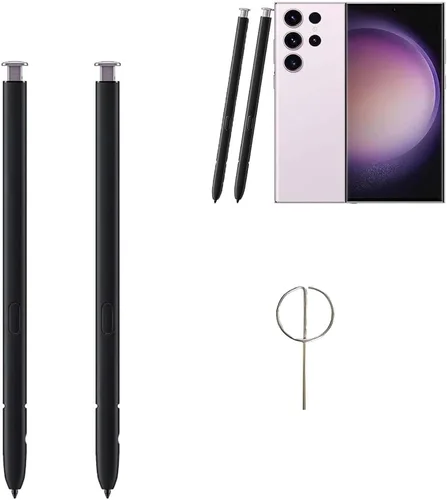Vista 7 de Paquete de 2 S Pen S23 Ultra Stylus de repuesto para Samsung Galaxy S23 Ultra S Pen, sin función Bluetooth (negro fantasma) + pin de expulsión