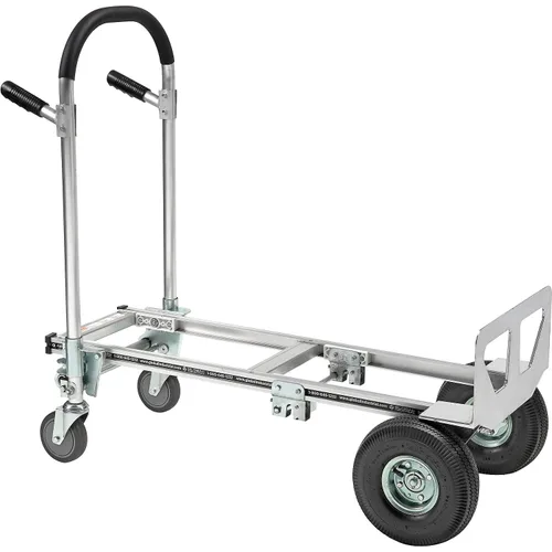 Vista 2 de Global Industrial Camión de mano convertible 2 en 1 de aluminio con ruedas neumáticas - Junior