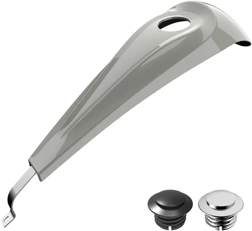 Vista 91 de Consola de tanque de perfil bajo para Harley Touring 2008+, whisky ámbar, panel de combustible de tablero liso y tapa de tanque de gasolina cromada