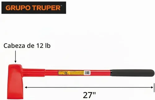 Vista 2 de Truper mazo de división, Mango de acero de 68.58 cm
