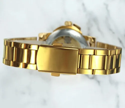 Vista 4 de SENRUD Relojes automáticos para mujer, de acero inoxidable, con esqueleto, impermeable, reloj de pulsera automático, regalo para mujer
