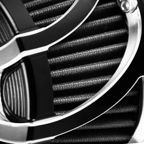 Vista 5 de Kit de entrada de aire limpiador de aire CNC para motocicletas con turbina, filtro de aire para Harley Sportster XL Touring Softail Dyna