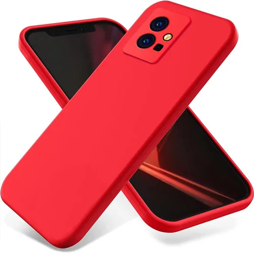 Vista 9 de Funda para Vivo Y55s (2023)/Vivo Y33S 5G, funda protectora de silicona líquida para Vivo Y55s (2023)/Vivo Y33S 5G con cordón de silicona, delgada
