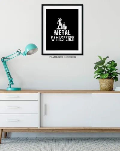 Vista 9 de Metal Whisperer - Decoración de pared de herrería sin marco de 8 x 10 pulgadas sobre un fondo negro, gran regalo para herreros o aquellos que aman