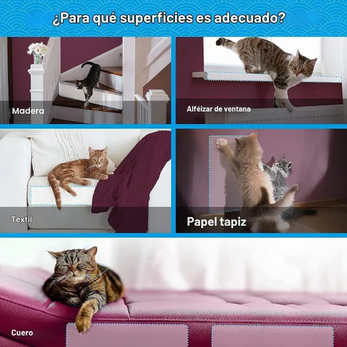 Vista 2 de Protector de muebles antiarañazos para gatos, protector de arañazos de sofá de gatos, protección de muebles contra arañazos de gatos (8)