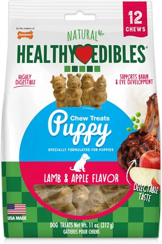 Vista 13 de Nylabone Healthy Edibles - Golosinas para cachorros, sabor cordero