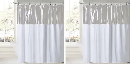 Vista 13 de Sweet Home Collection - Cortina de ducha de vinilo de 10 calibre, 72 x 72 pulgadas