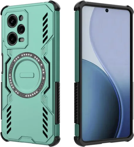 Vista 8 de Diseño de funda de teléfono para Redmi Note 12 Pro 5G (6.67 pulgadas), funda a prueba de golpes con anillo magnético, color negro
