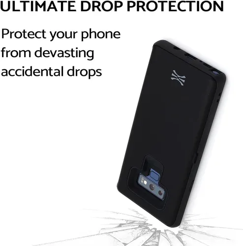Vista 5 de TORU CX PRO - Funda para Galaxy Note 9, con tarjetero Funda protectora delgada con tarjetas de crédito ocultas, cartera con compartimento