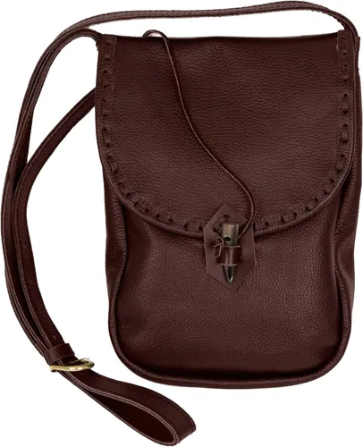 Vista 5 de Mythrojan - Bolso de Cintura de Cuero Vikingo - Accesorios para Vestimenta Medieval y Renacentista - Bolso de Cintura LARP - Bolso de Monedas