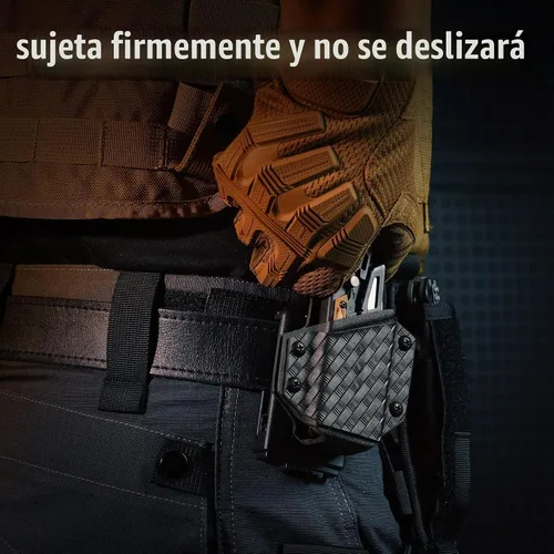 Vista 6 de TACTICAL GEEK TX1 - Funda multiherramienta EDC, funda ajustable con clip trasero para cinturón, multiherramienta no incluida (negro)