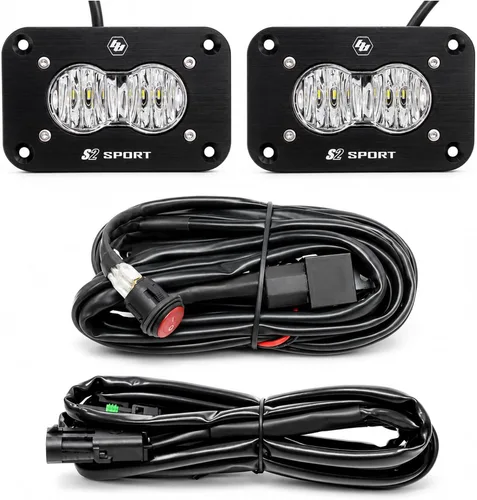 Vista 12 de Kit de luz LED para roca Baja Designs - 4 piezas. LED con arnés de cableado (blanco)