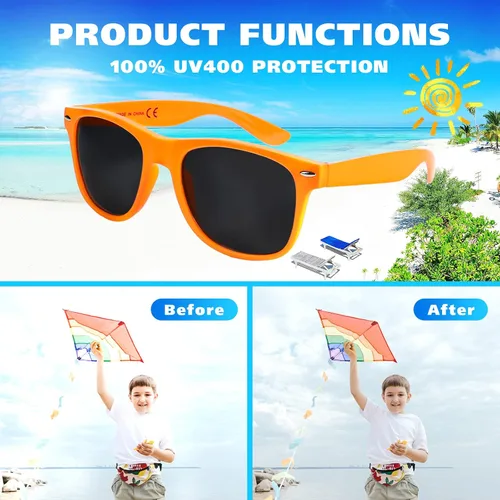 Vista 5 de Paquete de 48 lentes de sol de neón de 12 colores, recuerdos de fiesta, estilo retro de los años 80, juego perfecto de gafas de sol coloridas