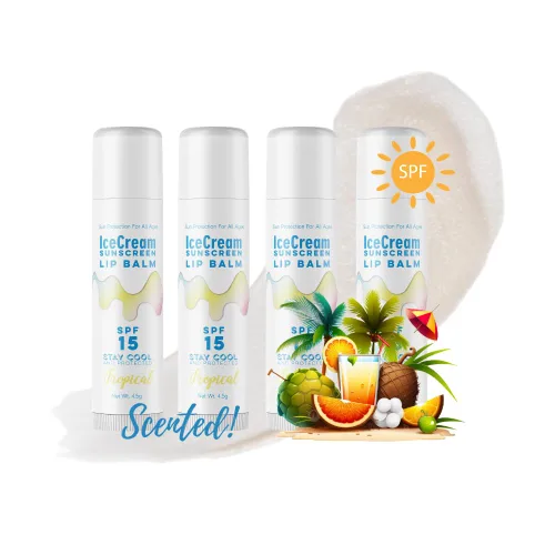 Vista 22 de IceCream Bálsamos labiales con protector solar, protector solar para labios, protector solar resistente al agua para labios, cuidado de labios
