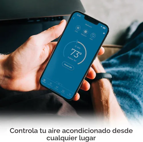 Vista 5 de Breez Lite - Controlador inteligente de CA para mini-split, ventana, ACS portátil (negro) WiFi Controller, Alexa, Google, Siri Shortcuts