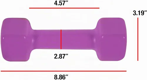 Vista 2 de Cap Barbell - Mancuerna con revestimiento de vinilo 1-15 LB (unidad única o par)