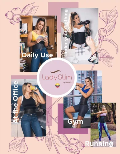 Vista 5 de Lady Slim Fajas Colombianas Reductoras Y Moldeadoras para mujer, entrenamiento de cintura de látex bajo el busto, moldeador de cuerpo para mujer