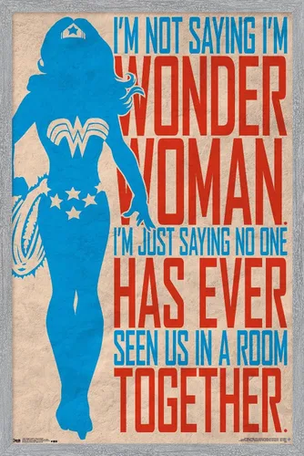 Vista 13 de Trends International DC Comics - Póster de pared de identidad secreta, Mujer Maravilla, 14.725 x 22.375 pulgadas, versión enmarcada de madera