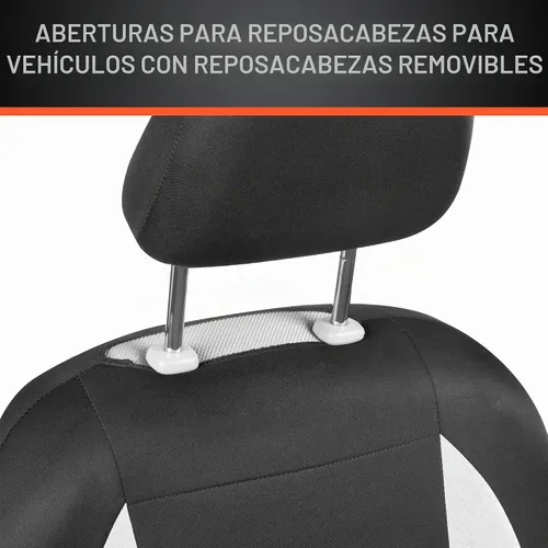 Vista 4 de BDK carXS Monaco - Juego completo de fundas para asiento de auto, fundas de asiento delantero beige de tres tonos con funda de asiento trasero