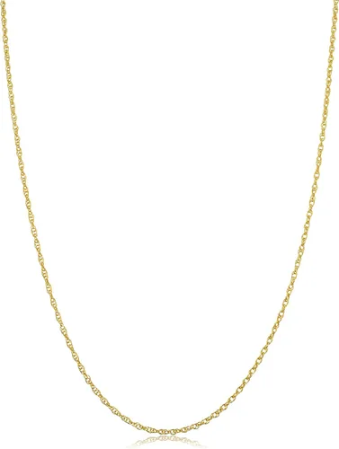 Vista 8 de Kooljewelry Collar de cadena de cuerda de oro amarillo sólido de 10