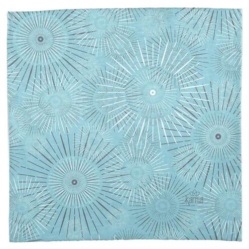 Vista 2 de Karma Diadema de diente de león azul para mujer, talla M, diadema de tela y bufanda elástica para el cabello, color azul
