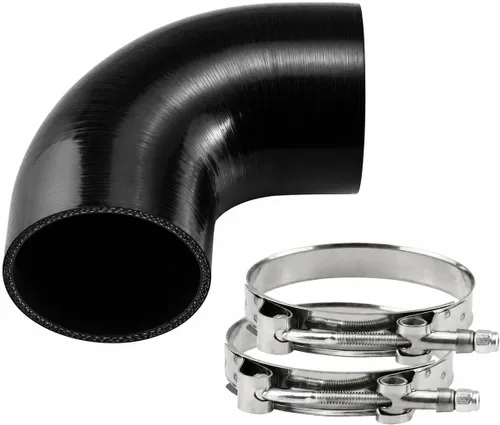 Vista 8 de Ucreative - Acoplador de silicona de 90 grados con abrazaderas de perno en T de 1,5 pulgadas 4 capas, 0.197 in de grosor, alto rendimiento