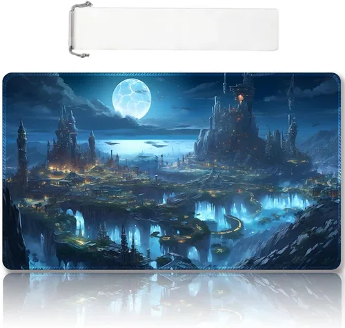 Vista 27 de Tapete de juego MTG cosido de alta calidad con zonas y parte trasera de goma antideslizante, tapete de juego TCG para MTG y otros juegos de cartas