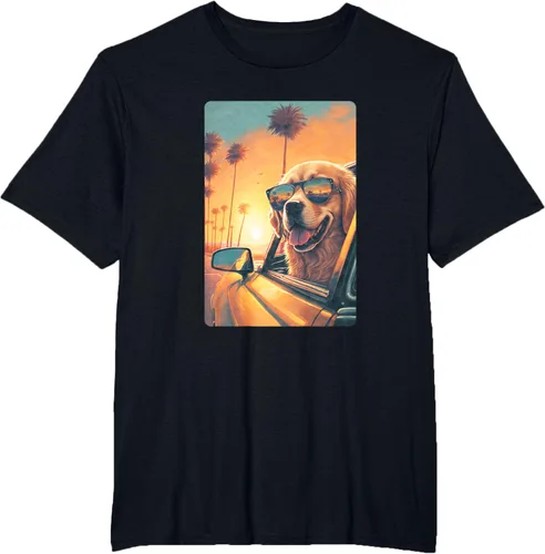 Vista 46 de Golden Retriever - Camiseta divertida de Golden Retriever con lentes, Negro