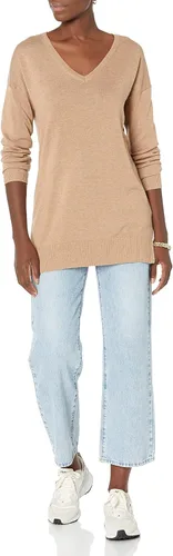 Vista 5 de Tienda Essentials Women's Lightweight Long-Sleeve V-Neck Tunic Sweater (Available in Plus Size)