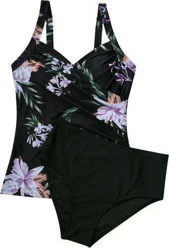 Vista 63 de SUUKSESS Traje de baño tankini sexy con efecto de realce y control de abdomen para mujer