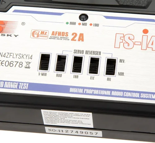 Vista 7 de GoolRC Flysky FS-i4 4CH RC Transmisor con receptor FS-A6, 2.4GHz 4 canales AFHDS 2A Control remoto para RC Helicóptero Planeador