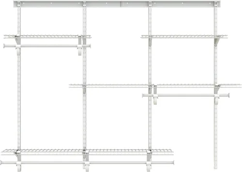 Vista 7 de PROWORX Kit de sistema organizador de armario expandible de 2 a 4 pies, estantería de alambre de metal blanco personalizado, estantes
