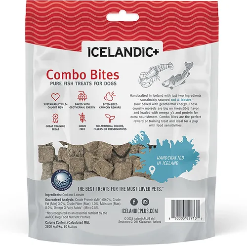 Vista 2 de Icelandic+ Bacalao y langosta Combo Bites - Golosinas para perros