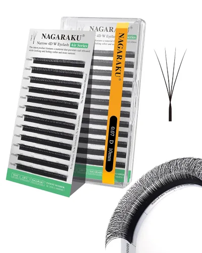 Vista 141 de NAGARAKU Extensiones de pestañas prefabricadas en abanico 3D W 0.05 C 0.315 0.05-C 3D W