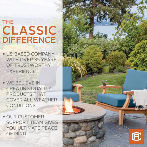 Vista 16 de Classic Accessories Ravenna - Cojín rectangular para asiento de patio, Gris topo oscuro