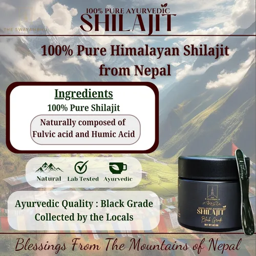 Vista 5 de SHILAJIT Resina SHILAJIT 100 % pura del Himalaya Nepalí, suplemento ayurvédico de grado negro, infusión de miel, cosechado a mano, probado