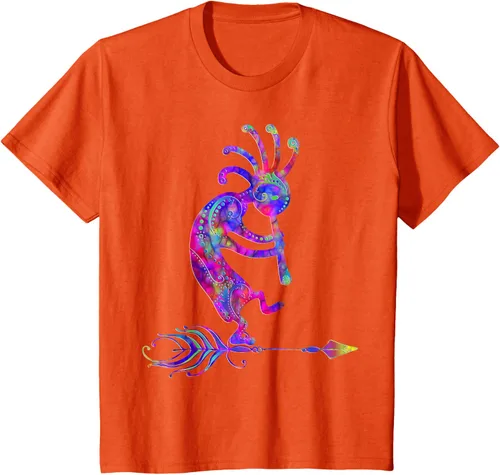 Vista 36 de Native American Kokopelli With Feather 2 - Camiseta Fan Fun, Negro, S