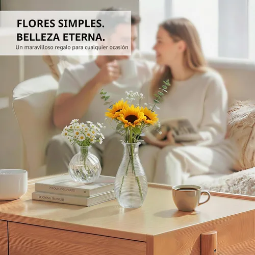 Vista 7 de RUCKAE Juego de 12 jarrones pequeños transparentes para brotes a granel, jarrones de vidrio para mini flores para centros de mesa, decoraciones