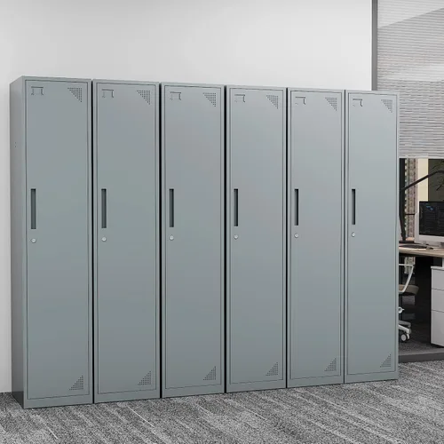 Vista 9 de PEUKC Armario de almacenamiento de metal, armario de almacenamiento de 71 pulgadas de alto para empleados, gabinete de acero con cerradura y llaves