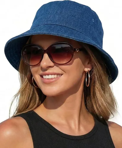 Vista 9 de HONGTEYA Sombreros de sol de pescador para mujer y hombre, sombrero de Blanco