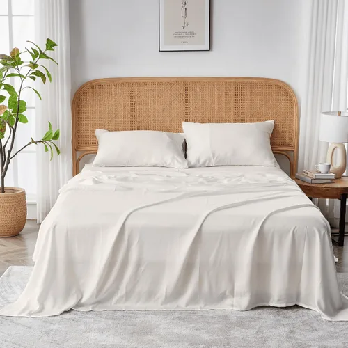Vista 9 de Sijo AiryWeight Set de sábanas de Tencel, 100% Lyocell derivado del eucalipto, extremadamente suave, ganador de las mejores sábanas de enfriamiento