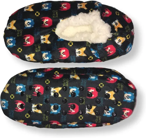 Vista 4 de Zapatillas Sonic Boys Fuzzy House Shoes para niños