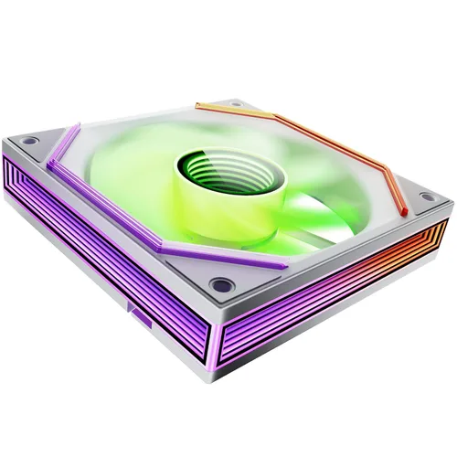 Vista 13 de Asiahorse Matrix Pro - Ventilador de carcasa ARGB integrado de 14.173 in, luz de espejo infinito curvada 3D controlada de 3 zonas, baja resistencia