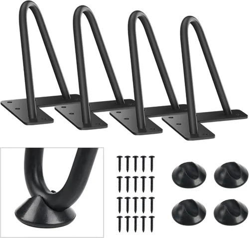 Vista 19 de SMARTSTANDARD Patas de muebles de horquilla de alta resistencia de 4 pulgadas, proyectos de bricolaje de metal para el hogar para soporte de TV