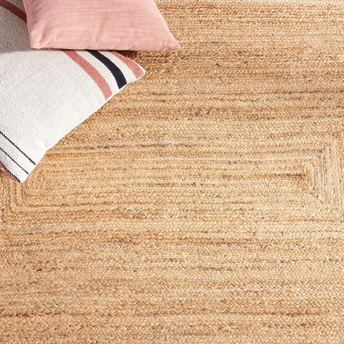 Vista 6 de SAFAVIEH Natural Fiber Collection NFB852Z - Alfombra de pasillo de 2 pies 3 pulgadas x 8 pies, natural y negro, hecha a mano de tejido plano