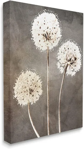 Vista 2 de Lienzo decorativo para pared con diseño de diente de león esponjoso, 16 x Flores de diente de león rústico