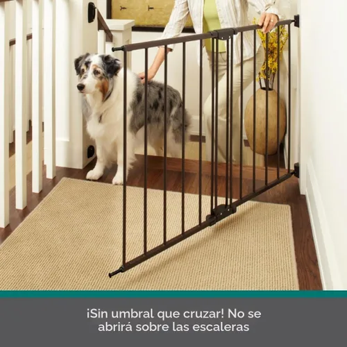 Vista 3 de MyPet Puerta para mascotas Windsor: puerta para perros de 28.68" - 47.85" de ancho. Soporte de hardware, puertas para perros para la casa, puerta