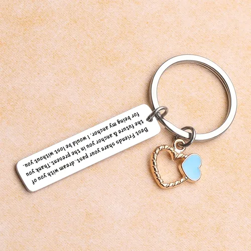 Vista 5 de Llavero de mejores amigos para mujeres, regalo de mejor amiga, llavero de primo, llavero de mejor amiga, joyería de graduación